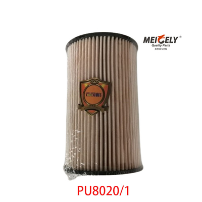 Stok PU8020/1 truk suku cadang bahan bakar Filter elemen untuk SINOTRUK