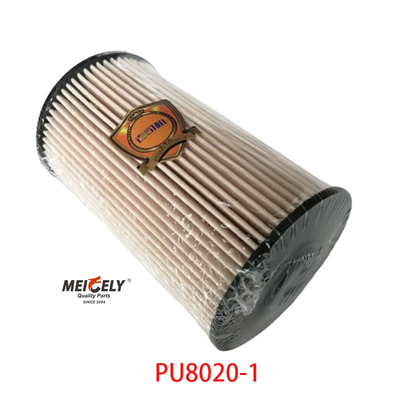 Stok PU8020/1 truk suku cadang bahan bakar Filter elemen untuk SINOTRUK