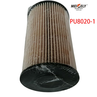Stok PU8020/1 truk suku cadang bahan bakar Filter elemen untuk SINOTRUK