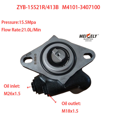 Stok ZYB-15521R/413B Yuchai Pump Vane Steering M4101-3407100