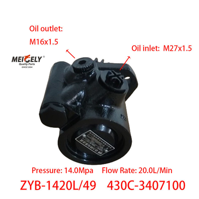Stok 430C-3407100 Power Steering Pump Untuk 6108 Mesin Chenglong