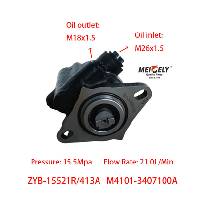 Stok Yuchai 6M Mesin M4101-3407100A Yuchai Series Steering Pump