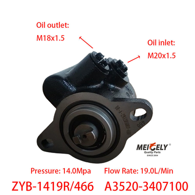 ZYB-1419R/466 Steering Booster Pump A3520-3407100 Untuk YC6108ZLQB