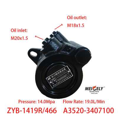 ZYB-1419R/466 Steering Booster Pump A3520-3407100 Untuk YC6108ZLQB
