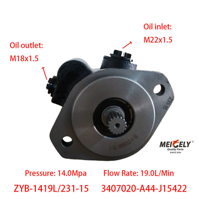 Kualitas tinggi ZYB-1419L/231-15 Weichai Deutz Power Steering Pump