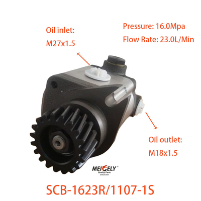 SCB-1623R/1107-1S WD12 Series 19 Teeth Steering Pump Untuk Weichai
