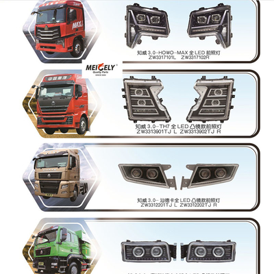 Full LED 92101-Y4010XH Headlight Assembly Untuk Sinotruck HOWO MAX