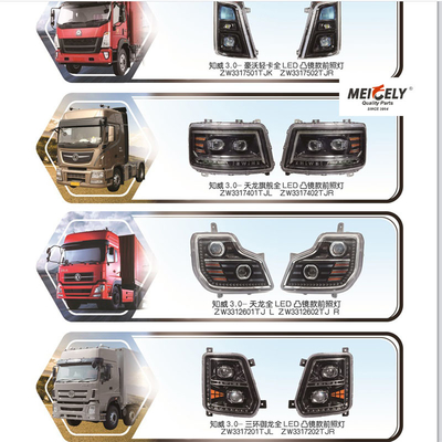 Full LED headlamp assembly Untuk Howo Light Truck Tianlong Qijian