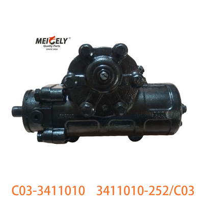 C03-3411010 Untuk FAW Jiefang Dual Front Axle Steering Gear Assembly