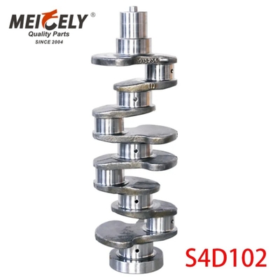 S4D102 S6D102 S6D107 S6D125 Crankshaft Cast Steel Untuk Excavator
