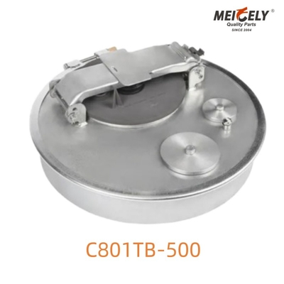 C801TB-500 Besi Cast Hooped Manhole Cover Tank Truk Ideal Sealant