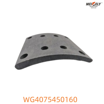 WG4075450160 Howo Brake Pads Bahan gesekan yang dapat diandalkan untuk kekuatan berhenti yang optimal