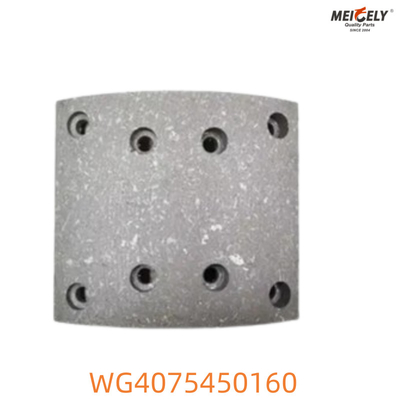 WG4075450160 Howo Brake Pads Bahan gesekan yang dapat diandalkan untuk kekuatan berhenti yang optimal