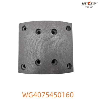WG4075450160 Howo Brake Pads Bahan gesekan yang dapat diandalkan untuk kekuatan berhenti yang optimal
