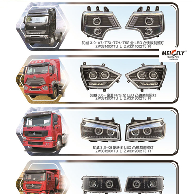 WG9525720025 Sinotruk Haohan N7G lampu depan LED Untuk HOWO