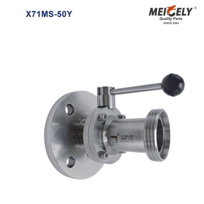 Sanitary Aseptic Sampling Valve Flange Widdop Butterfly Valve Untuk Tangki Air Truk